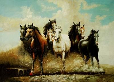 unknow artist Horses 041 China oil painting art